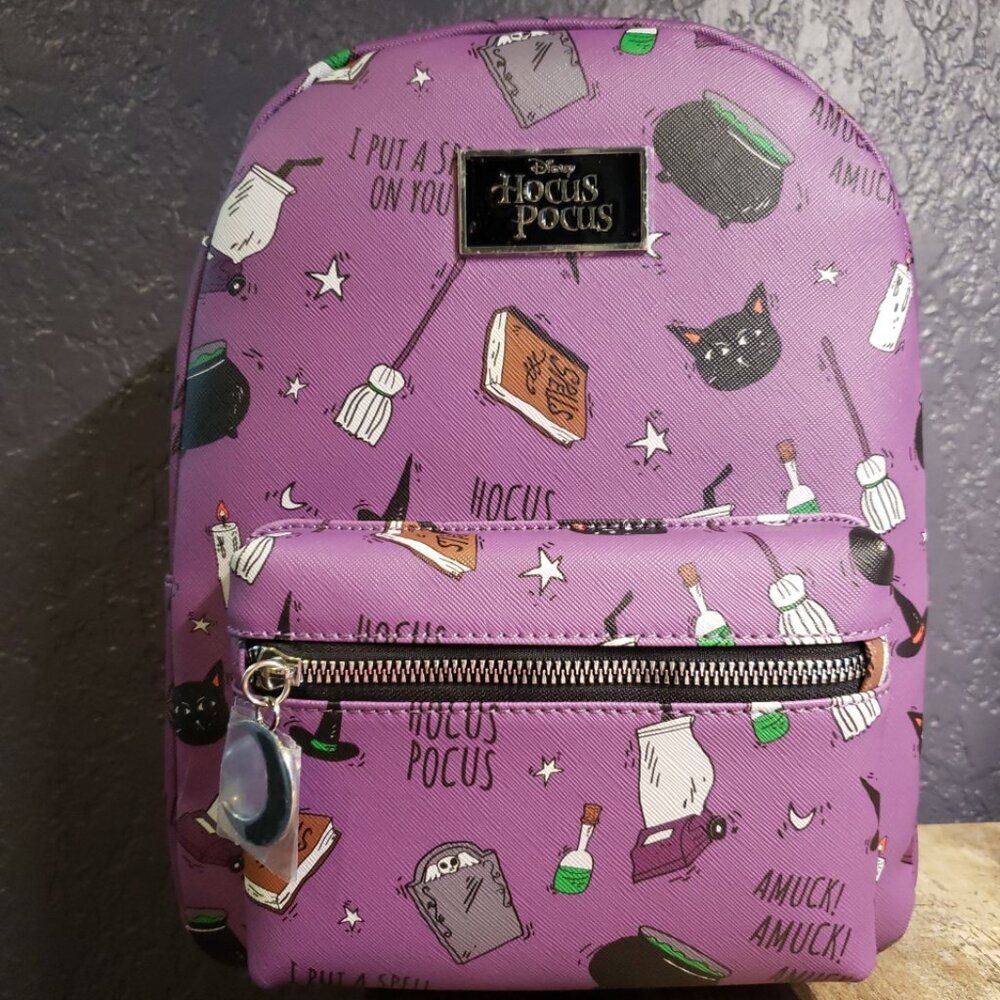 Bioworld Disney Hocus Pocus Purple Icons Sanderson Sisters Mini Backpack NWT